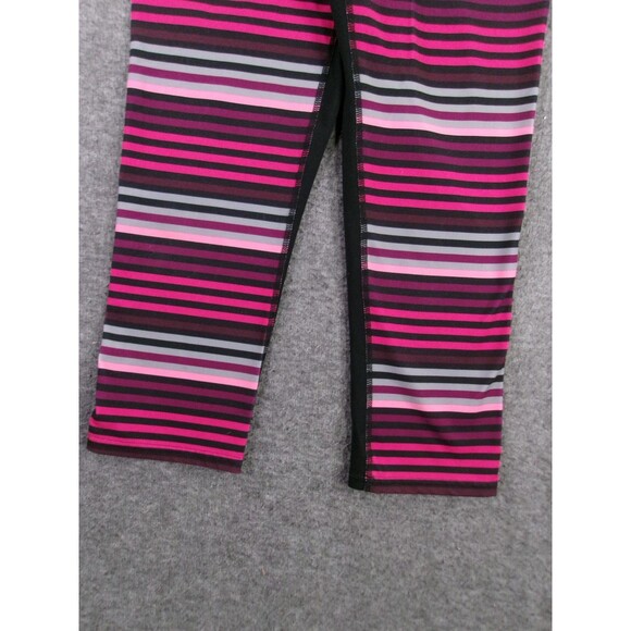 GAP Fit Pants Women Small Purple Striped Athleisure Workout Causal Preppy - Picture 3 of 13